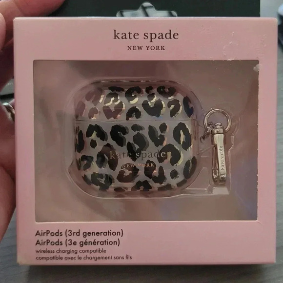 Kate Spade Gold Leopard print airpod 3rd generation case - Picture 2 of 3